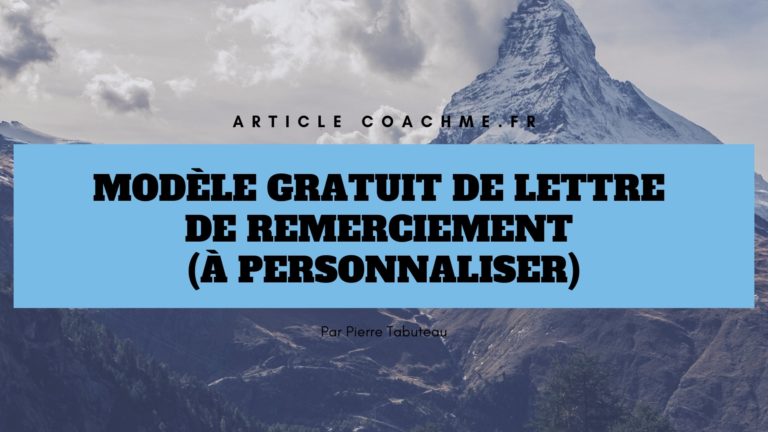 Modèle Gratuit De Lettre De Remerciement (à Personnaliser)