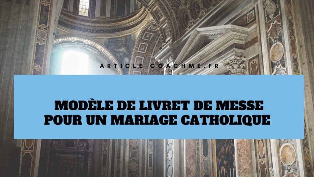 Modèle de livret de messe pour un mariage catholique