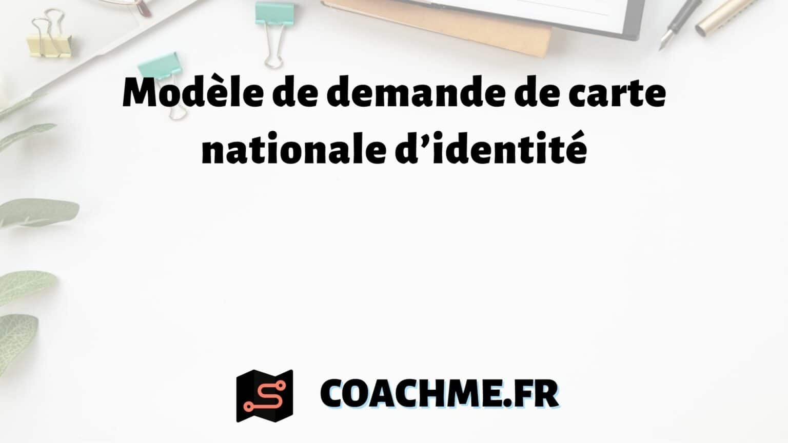 Modèle de demande de carte nationale d’identité
