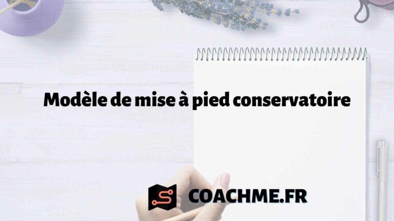 Modèle de mise à pied conservatoire